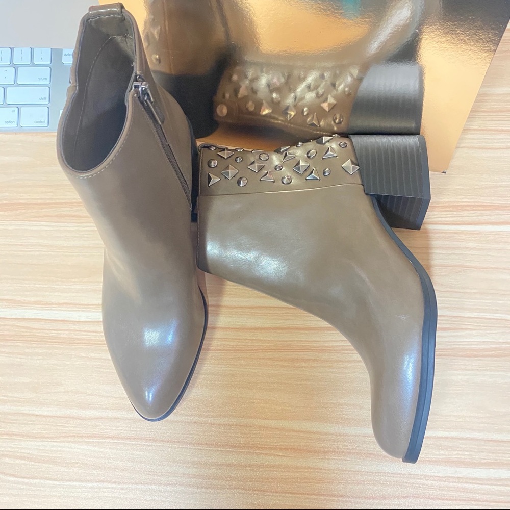 Circus By Sam Edelman Brown Studded Booties